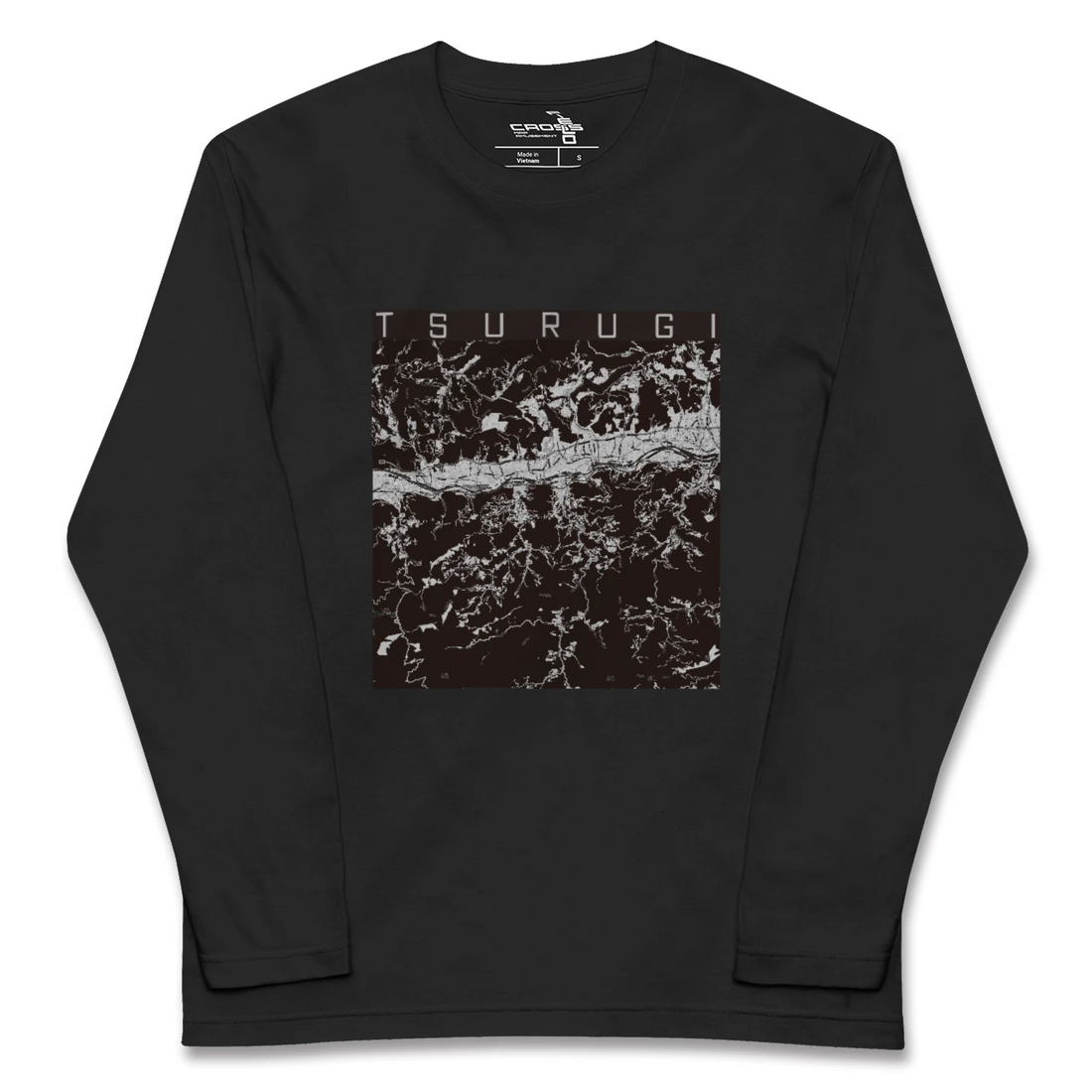 【つるぎ（徳島県）】地図柄ロングスリーブTシャツ