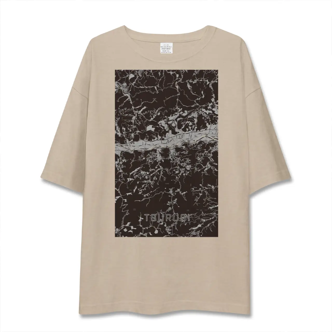 【つるぎ（徳島県）】地図柄ビッグシルエットTシャツ