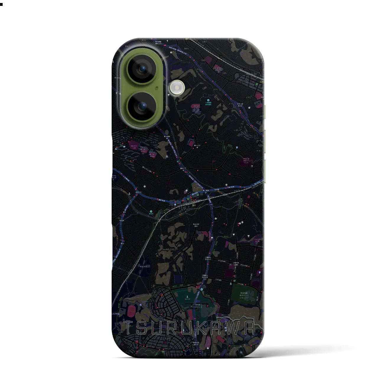 【鶴川（東京都）】地図柄iPhoneケース（バックカバータイプ）