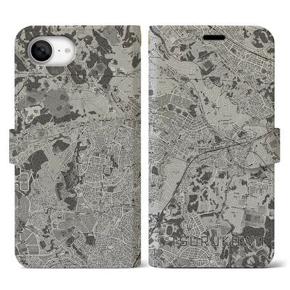 【鶴川（東京都）】地図柄iPhoneケース（手帳タイプ）