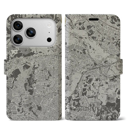 【鶴川（東京都）】地図柄iPhoneケース（手帳タイプ）