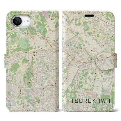 【鶴川（東京都）】地図柄iPhoneケース（手帳タイプ）