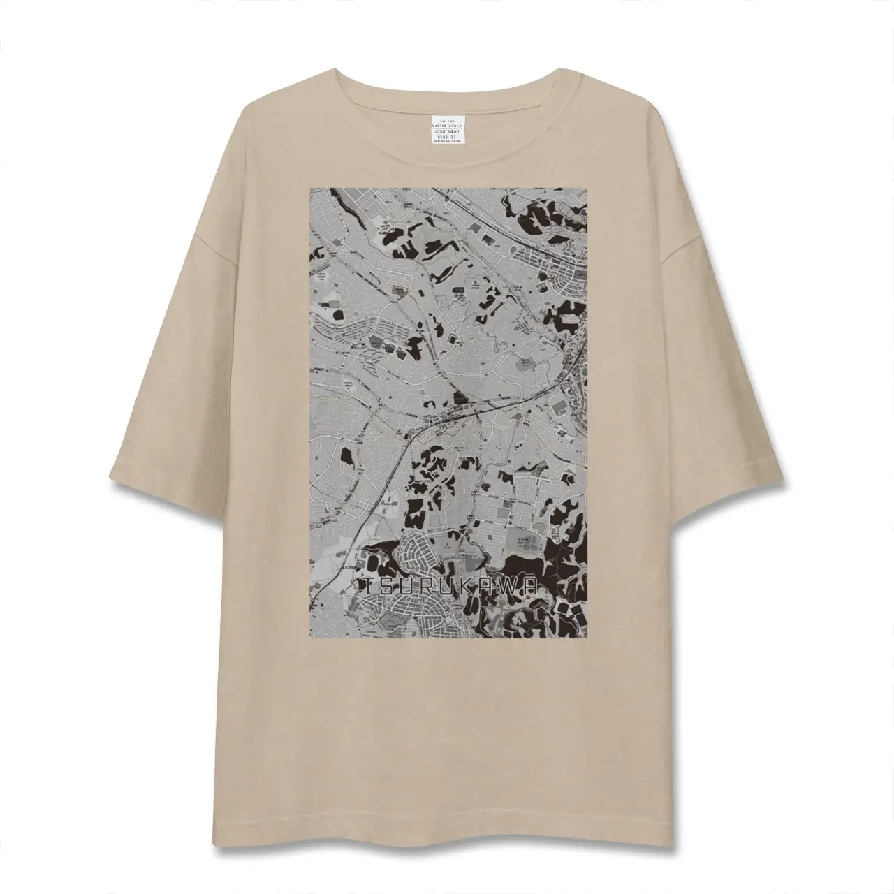 【鶴川（東京都）】地図柄ビッグシルエットTシャツ