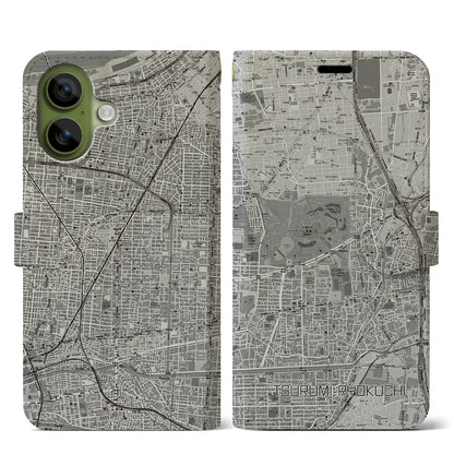 【鶴見緑地（大阪府）】地図柄iPhoneケース（手帳タイプ）