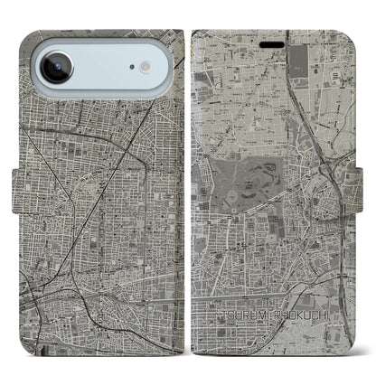 【鶴見緑地（大阪府）】地図柄iPhoneケース（手帳タイプ）