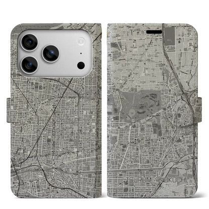 【鶴見緑地（大阪府）】地図柄iPhoneケース（手帳タイプ）