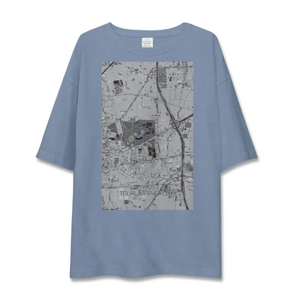 【鶴見緑地（大阪府）】地図柄ビッグシルエットTシャツ