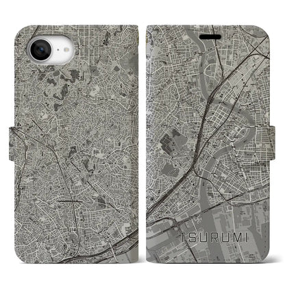 【鶴見（神奈川県）】地図柄iPhoneケース（手帳タイプ）