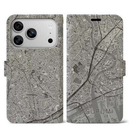 【鶴見（神奈川県）】地図柄iPhoneケース（手帳タイプ）