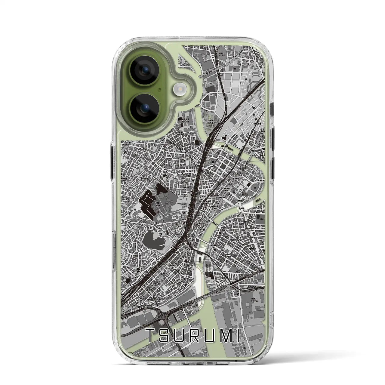 【鶴見（神奈川県）】地図柄iPhoneケース（MagSafeタイプ）
