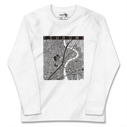 【鶴見（神奈川県）】地図柄ロングスリーブTシャツ