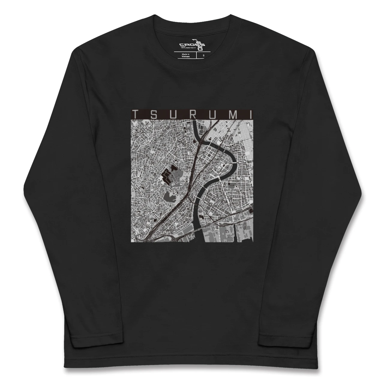 【鶴見（神奈川県）】地図柄ロングスリーブTシャツ