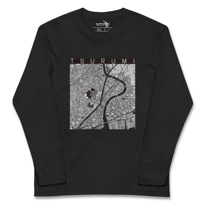 【鶴見（神奈川県）】地図柄ロングスリーブTシャツ