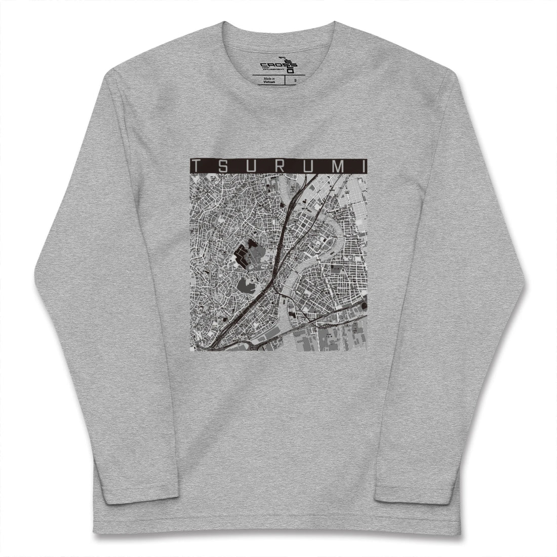 【鶴見（神奈川県）】地図柄ロングスリーブTシャツ