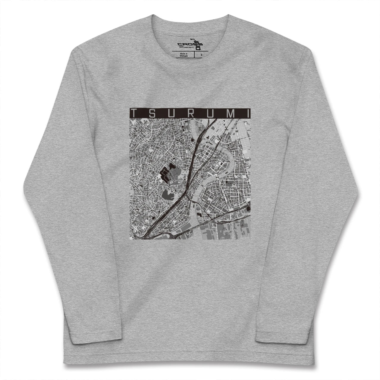 【鶴見（神奈川県）】地図柄ロングスリーブTシャツ