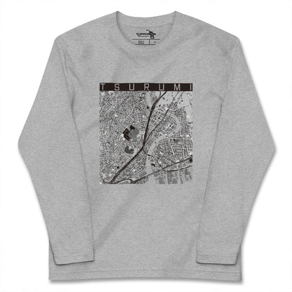 【鶴見（神奈川県）】地図柄ロングスリーブTシャツ