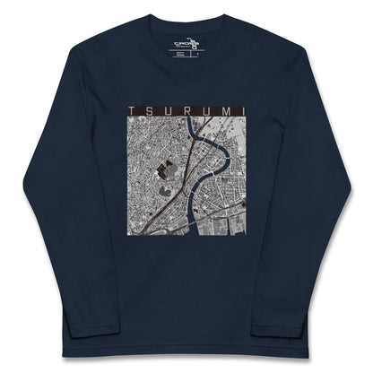 【鶴見（神奈川県）】地図柄ロングスリーブTシャツ