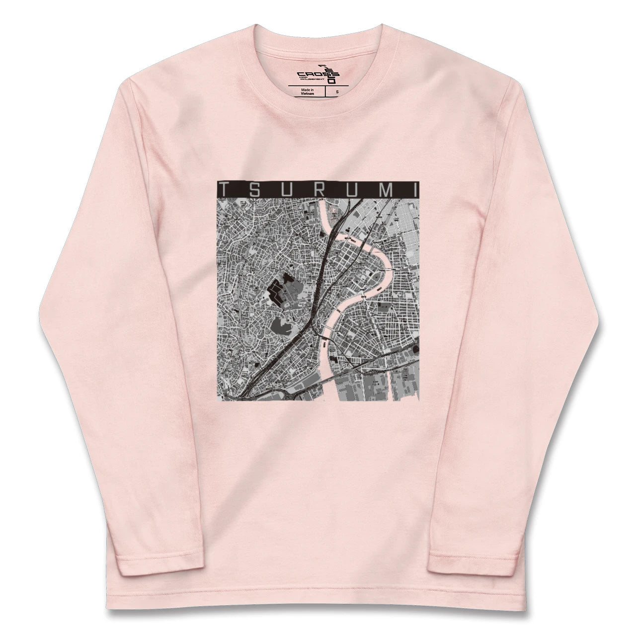 【鶴見（神奈川県）】地図柄ロングスリーブTシャツ
