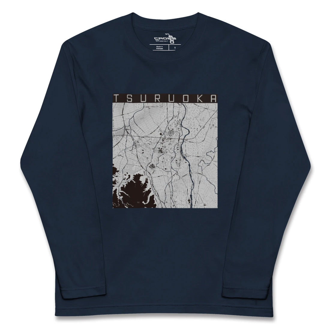 【鶴岡（山形県）】地図柄ロングスリーブTシャツ