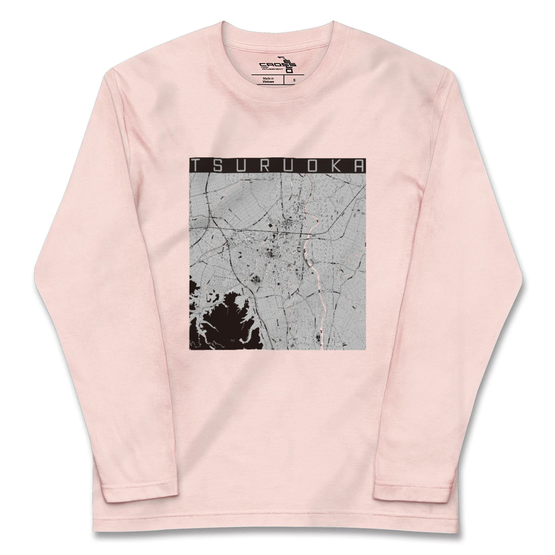 【鶴岡(山形県)】地図柄ロングスリーブTシャツ