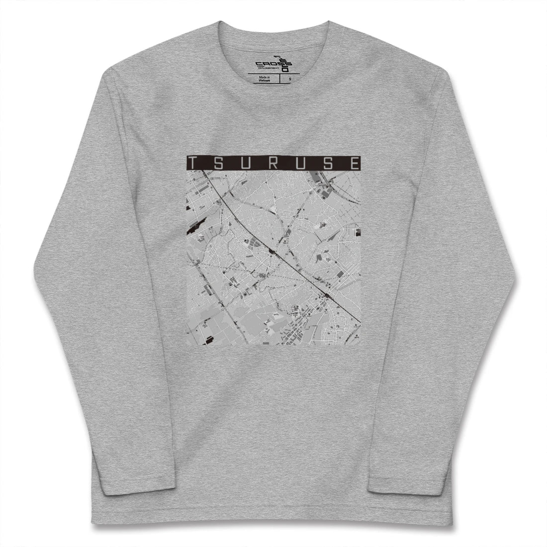 【鶴瀬（埼玉県）】地図柄ロングスリーブTシャツ
