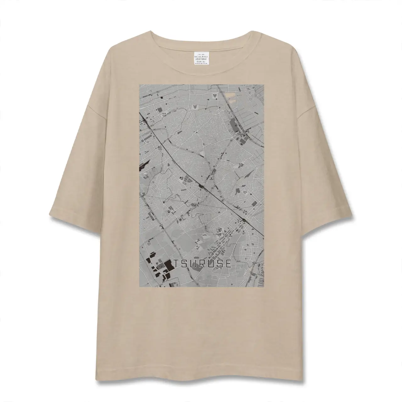 【鶴瀬（埼玉県）】地図柄ビッグシルエットTシャツ