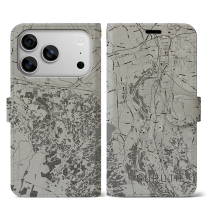 【鶴田（青森県）】地図柄iPhoneケース（手帳タイプ）