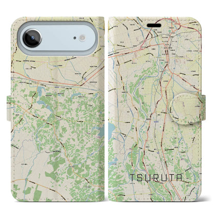 【鶴田（青森県）】地図柄iPhoneケース（手帳タイプ）