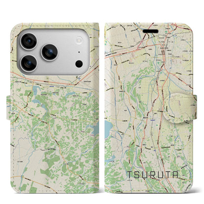 【鶴田（青森県）】地図柄iPhoneケース（手帳タイプ）