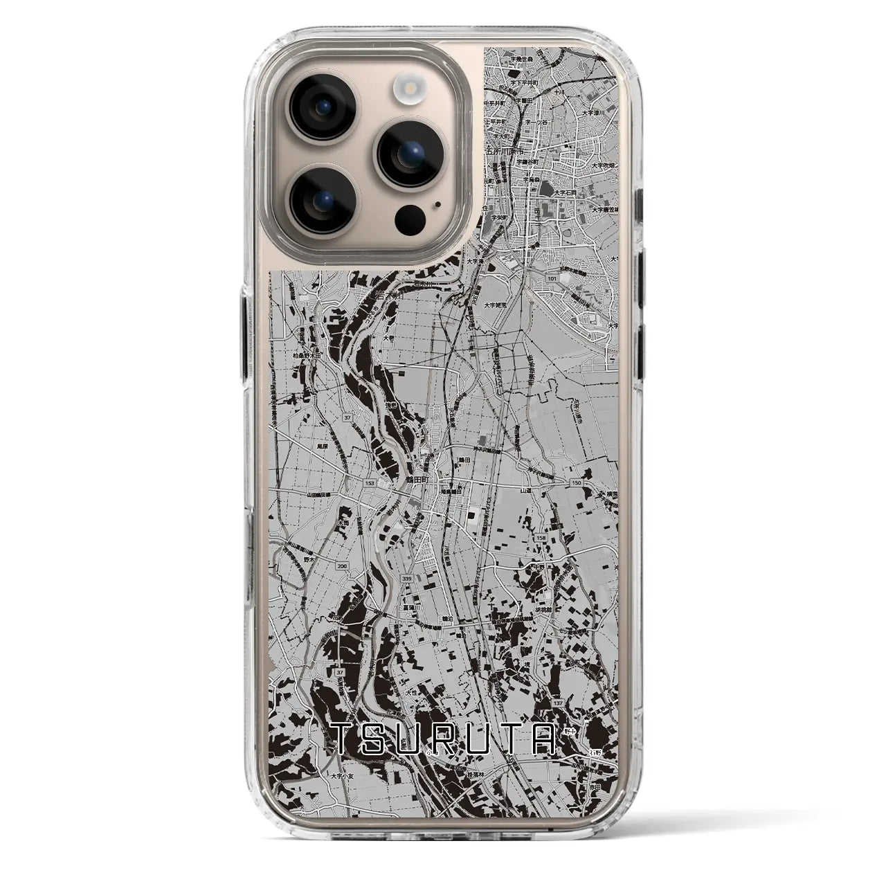 【鶴田（青森県）】地図柄iPhoneケース（MagSafeタイプ）