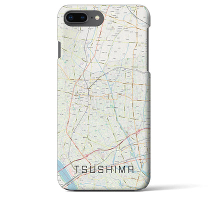 【津島（愛知県）】地図柄iPhoneケース（バックカバータイプ）