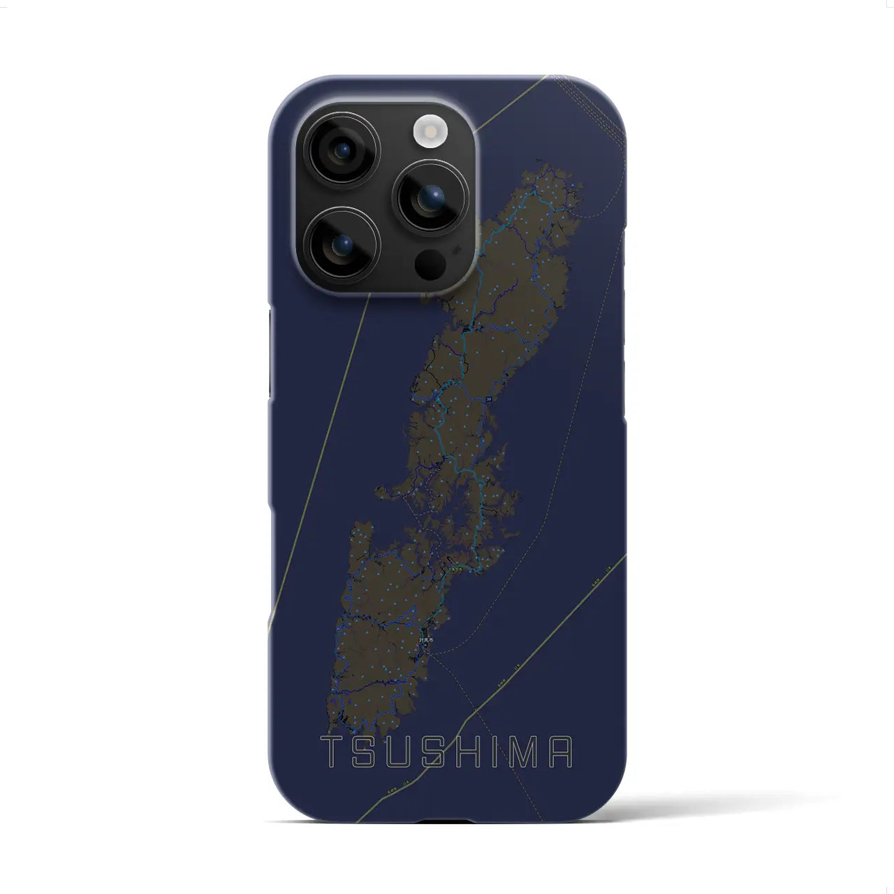 【対馬（長崎県）】地図柄iPhoneケース（バックカバータイプ）