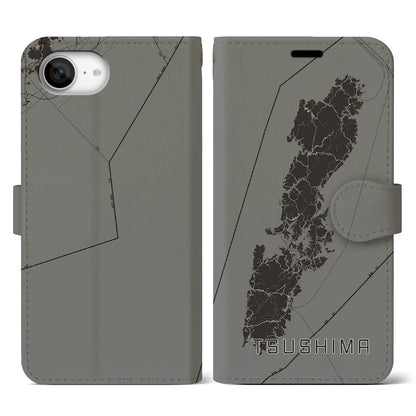 【対馬（長崎県）】地図柄iPhoneケース（手帳タイプ）