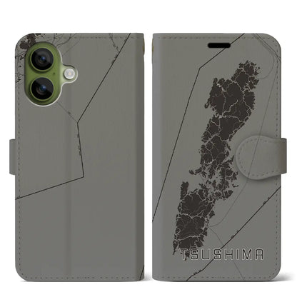 【対馬（長崎県）】地図柄iPhoneケース（手帳タイプ）