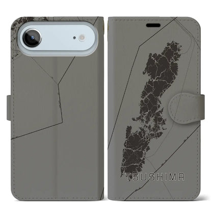 【対馬（長崎県）】地図柄iPhoneケース（手帳タイプ）