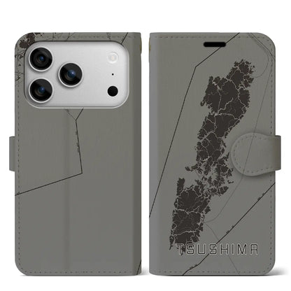 【対馬（長崎県）】地図柄iPhoneケース（手帳タイプ）