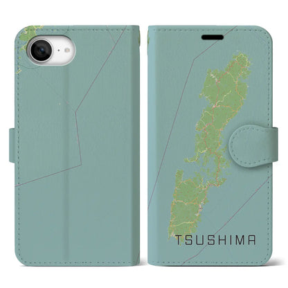 【対馬（長崎県）】地図柄iPhoneケース（手帳タイプ）