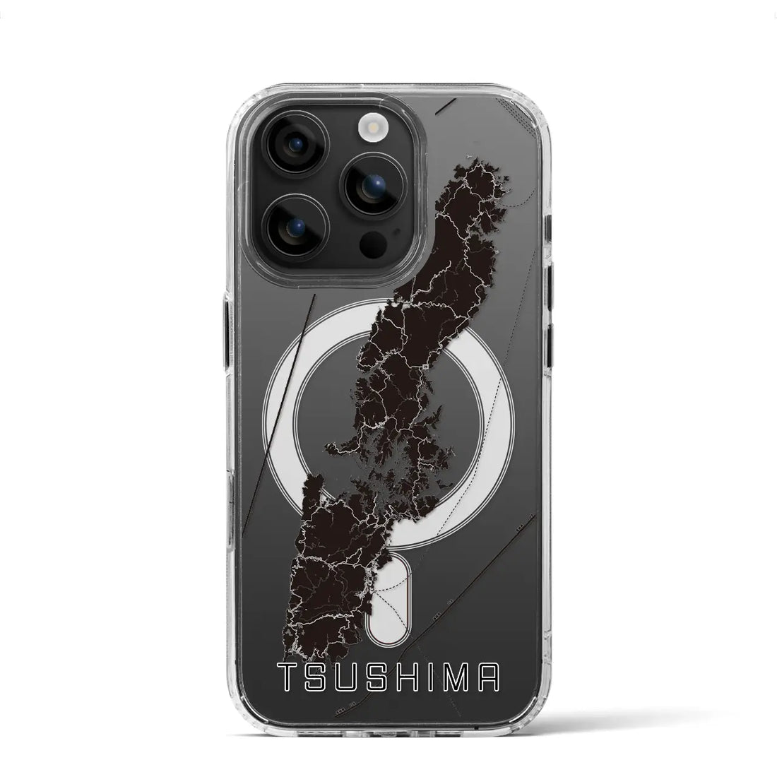 【対馬(長崎県)】地図柄iPhoneケース(MagSafeタイプ)