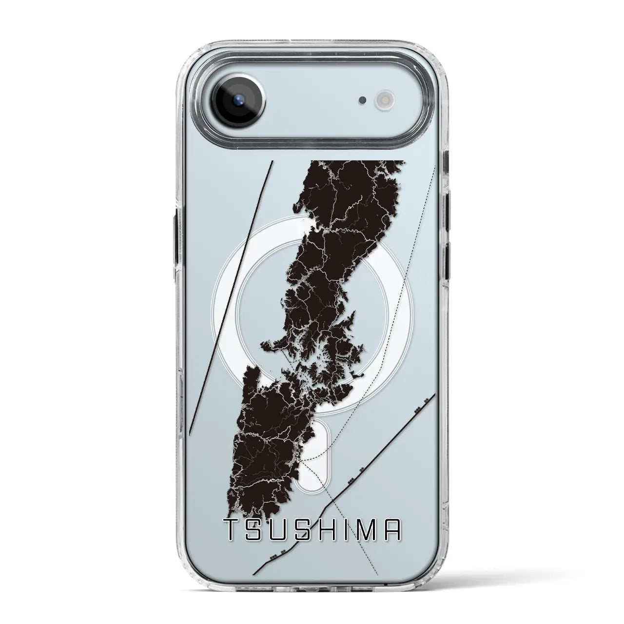 【対馬（長崎県）】地図柄iPhoneケース（MagSafeタイプ）