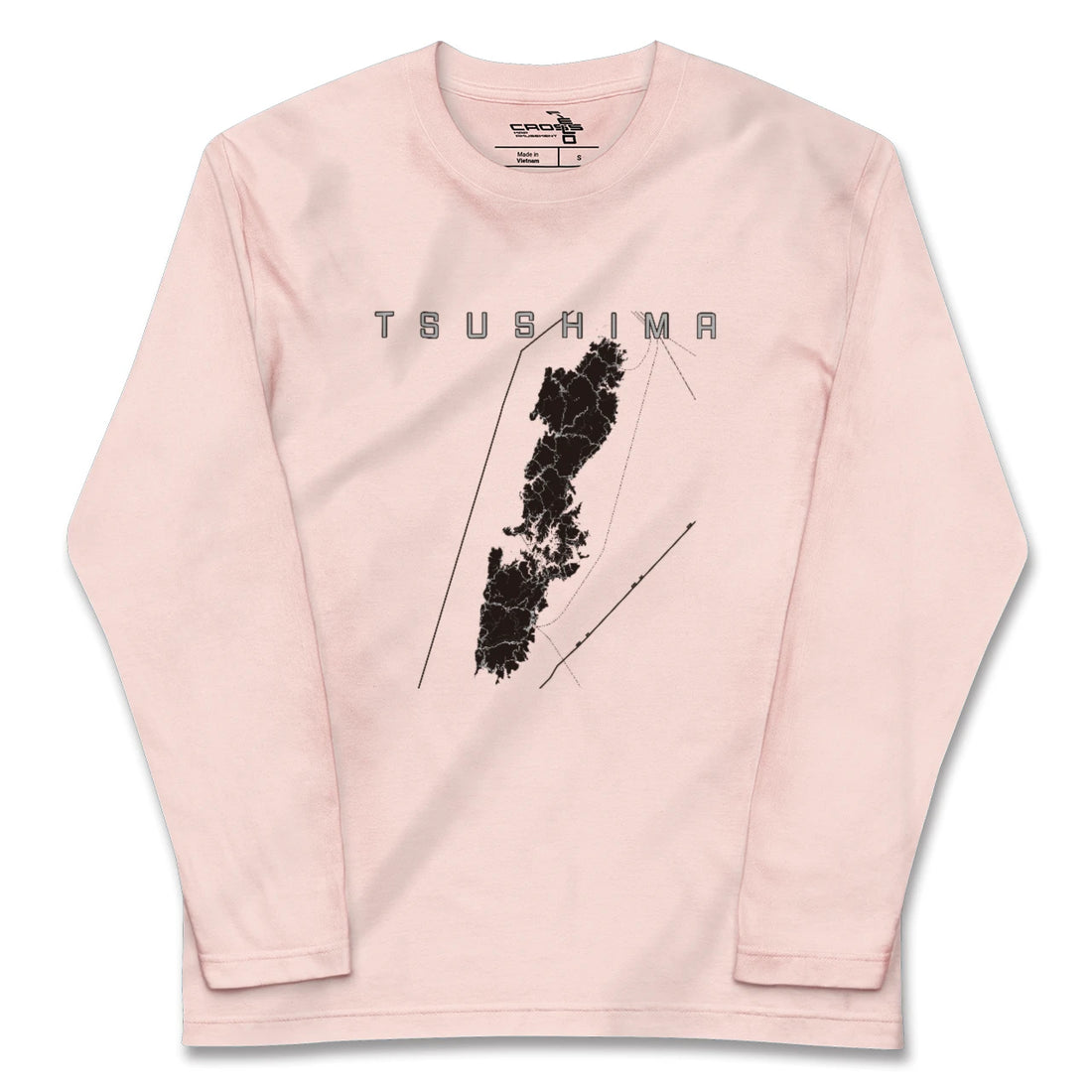 【対馬（長崎県）】地図柄ロングスリーブTシャツ