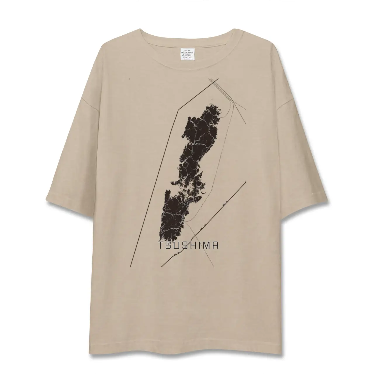 【対馬（長崎県）】地図柄ビッグシルエットTシャツ
