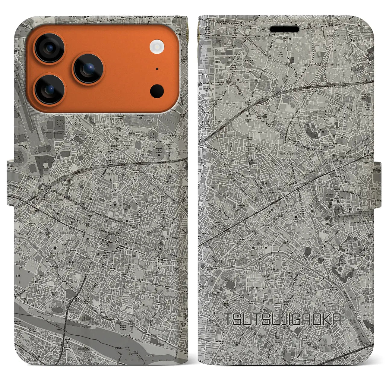 【つつじヶ丘（東京都）】地図柄iPhoneケース（手帳タイプ）