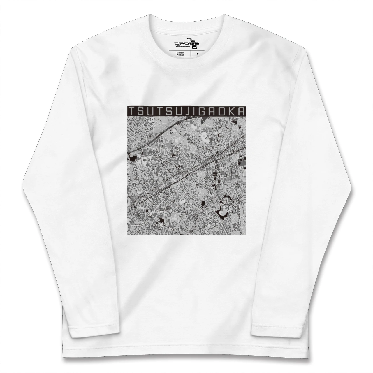 【つつじヶ丘（東京都）】地図柄ロングスリーブTシャツ