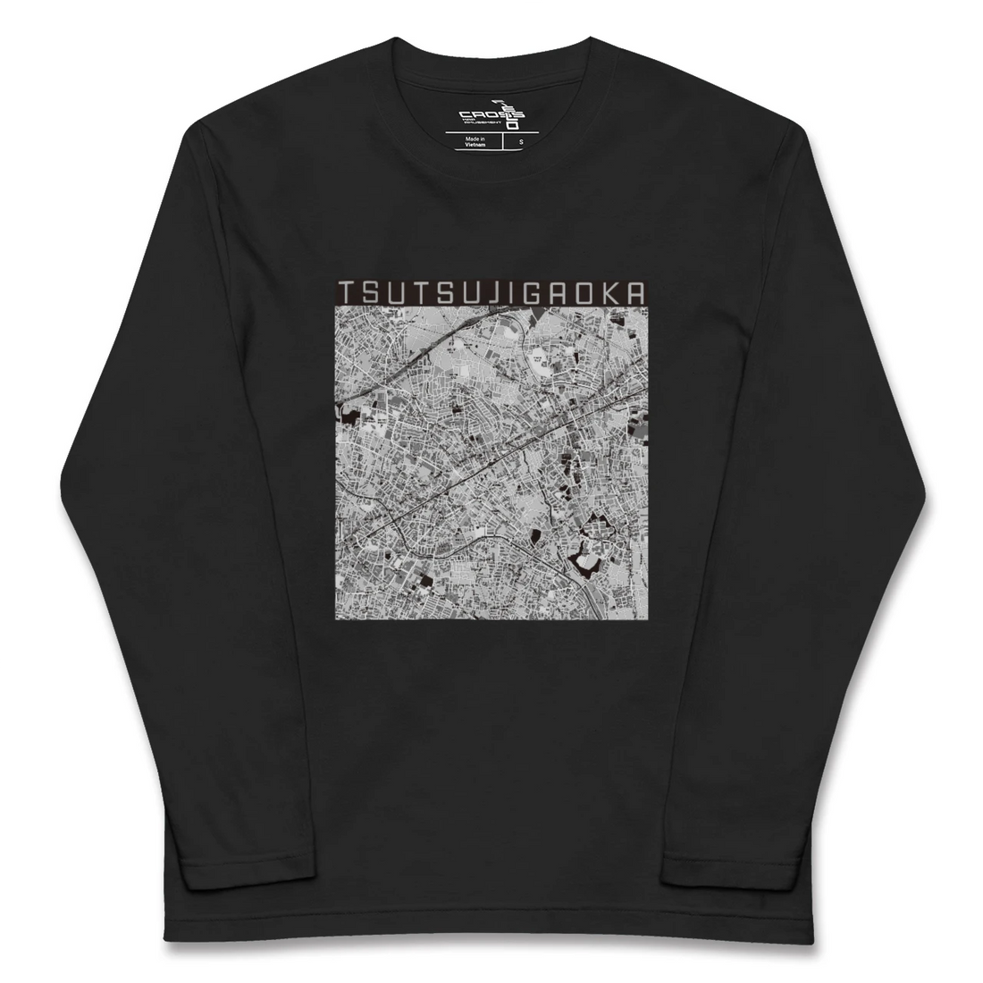 【つつじヶ丘（東京都）】地図柄ロングスリーブTシャツ