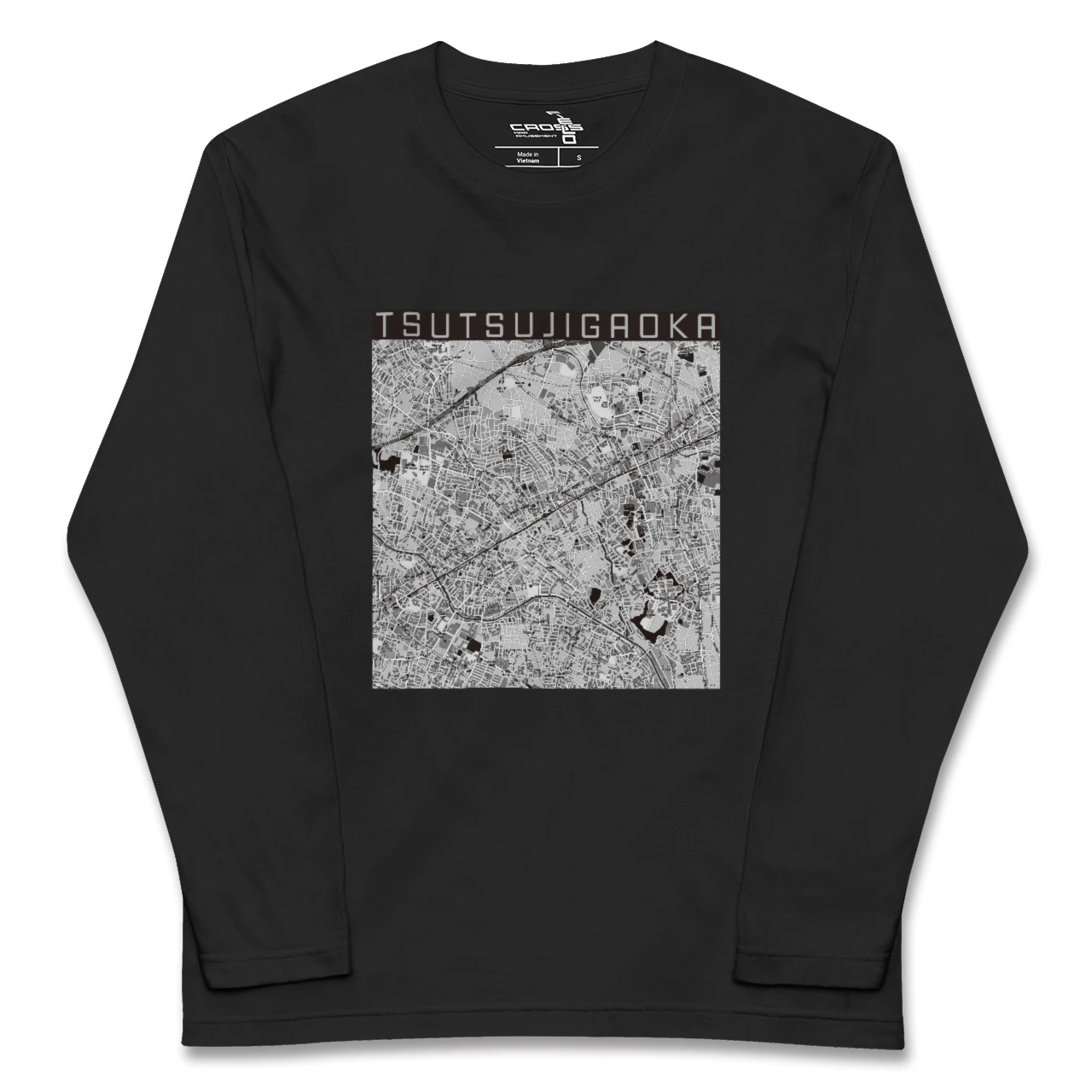 【つつじヶ丘（東京都）】地図柄ロングスリーブTシャツ