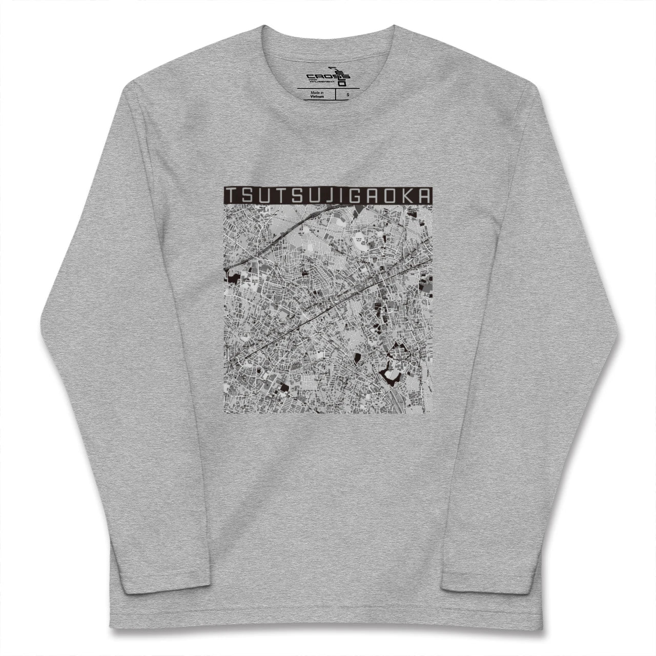 【つつじヶ丘（東京都）】地図柄ロングスリーブTシャツ
