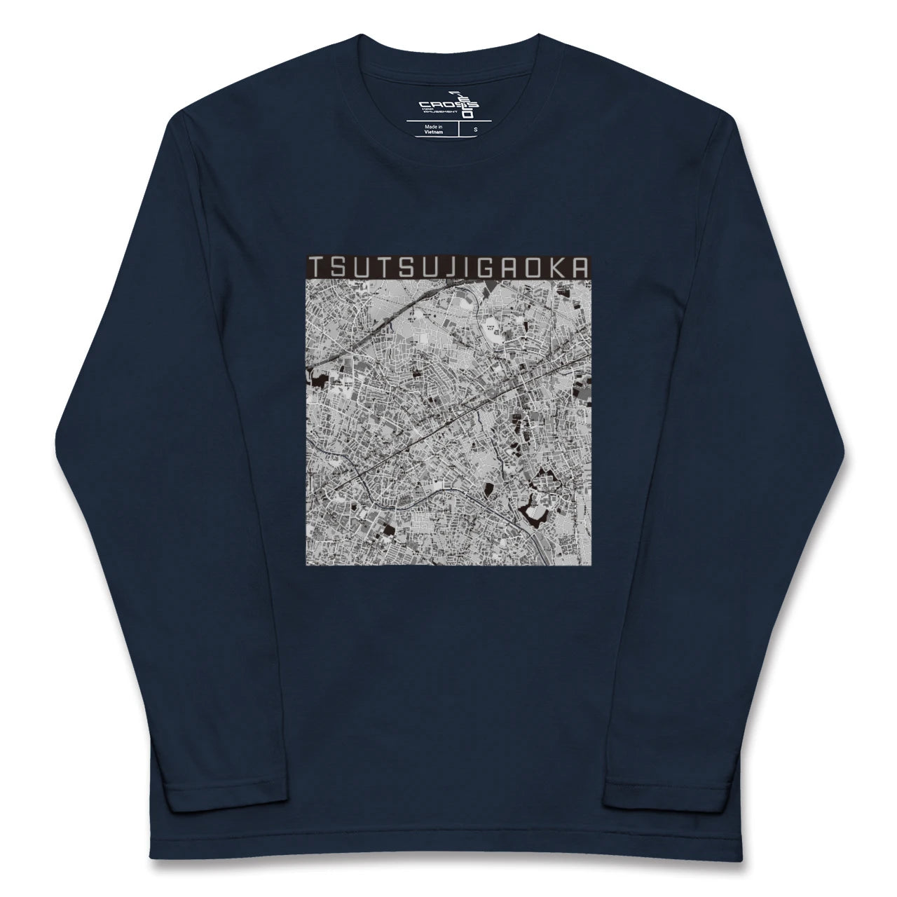 【つつじヶ丘（東京都）】地図柄ロングスリーブTシャツ
