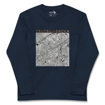 【つつじヶ丘（東京都）】地図柄ロングスリーブTシャツ