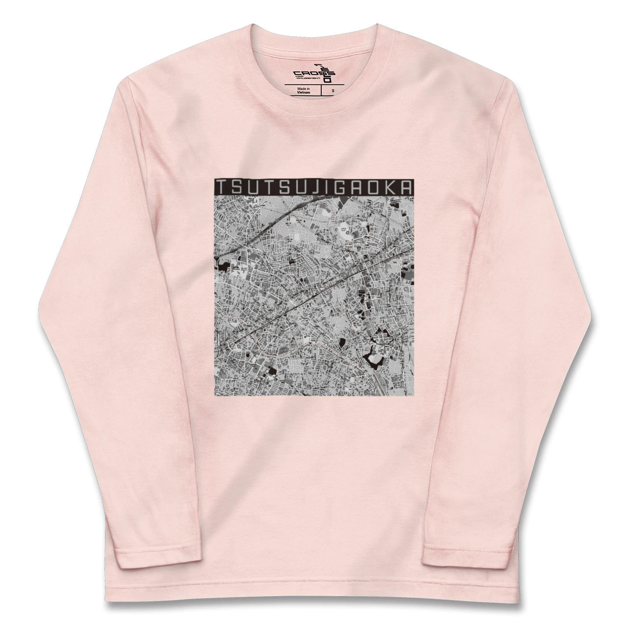 【つつじヶ丘（東京都）】地図柄ロングスリーブTシャツ