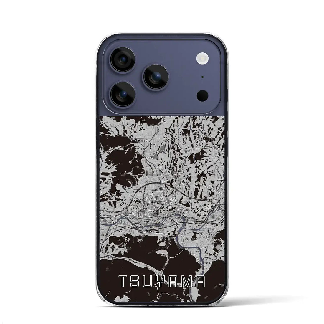 【津山(岡山県)】地図柄iPhoneケース(クリアタイプ)